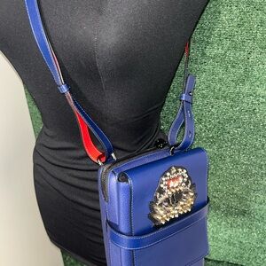 Christian Louboutin Blue Benech Reporter Bag